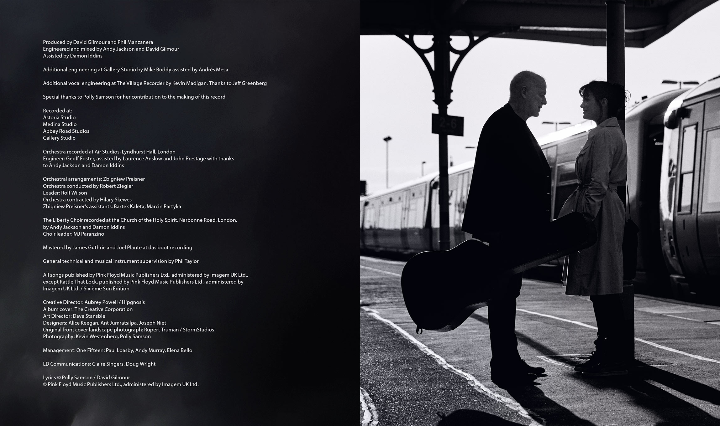 David Gilmour Rattle That Lock Credits - Art Direction